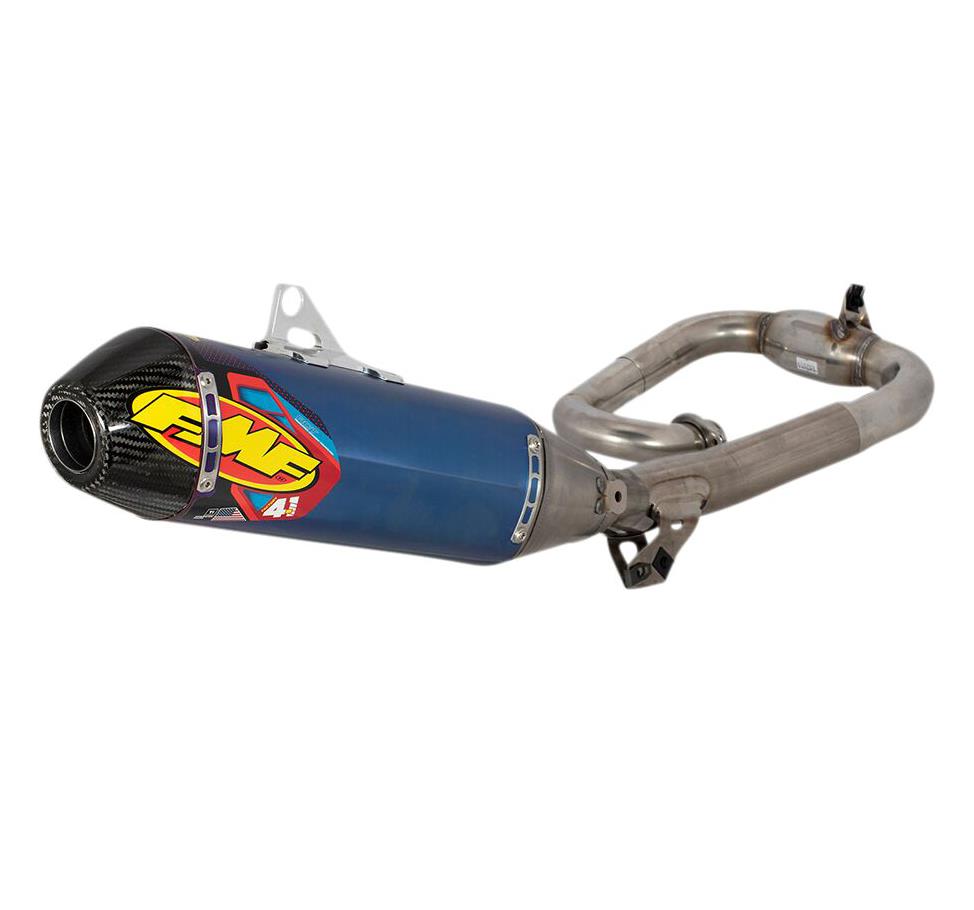 FMF Exhaust System Factory 4.1 RCT Megabomb Blue Carbon End For Yamaha YZ 450 F 2020-2022